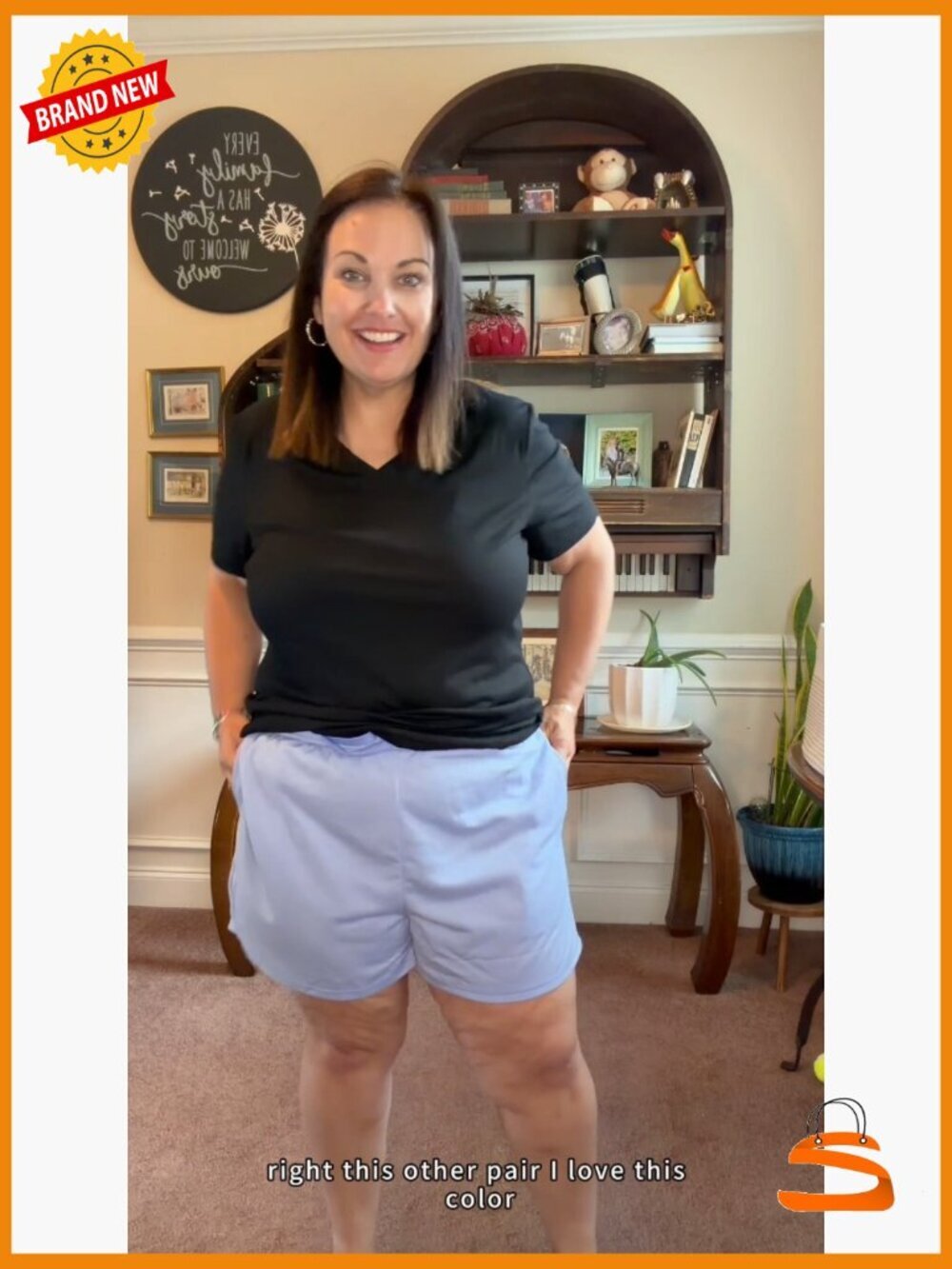 Plus Size Drawstring Sweat Shorts with Pockets 3 Pack - Picture 6 of 7